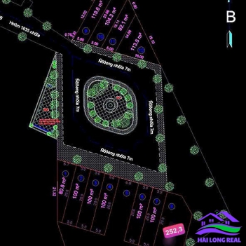 HAILONGREAL: Đất giá: 14,5ty, DT: 806m2, thổ cư: 252m2, có GPXD 7 tầng, Lê Văn Lương, Nhà Bè 