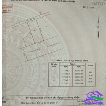 HAILONGREAL: Đất giá: 5,2ty, DT: 8*20m, đường 7m, Nguyễn Văn Tạo, xã Long Thới, Nhà Bè 