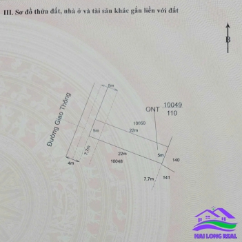 Đất giá: 2,2ty, DT: 5*22m, hẽm Đình, đường Lê Văn Lương ( nối dài), Long Hậu, Long An 