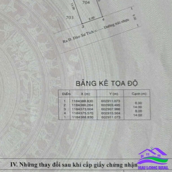 HAILONGREAL ĐÁT GẦN LÀNG ĐẠI HỌC NHÀ BÈ Đất giá: 76tr/m2, DT: 8*14m, 112m2, đường 12m, Đào Sư Tích, Phước Kiểng