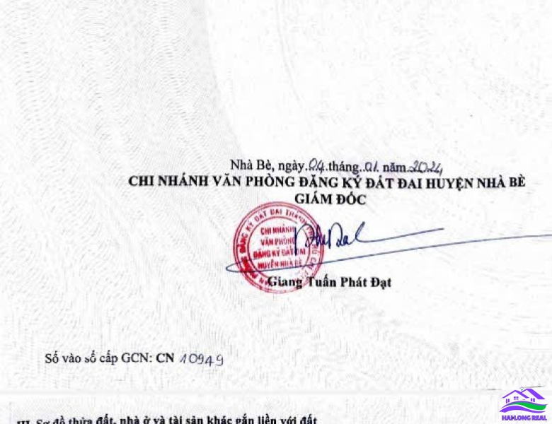 HAILONGREAL: 9 lô đường Nguyễn Bình, Giá: 50tr/m2, DT: 80-100m2, xã Nhơn Đức, Nhà Bè 