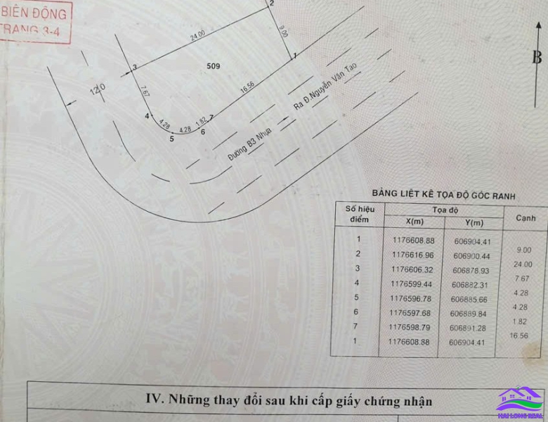 Đất 526/ NGUYỄN VĂN TẠO, 33tr/m2, 11x25m, 265m2, Xã Long Thới, Nhà Bè 