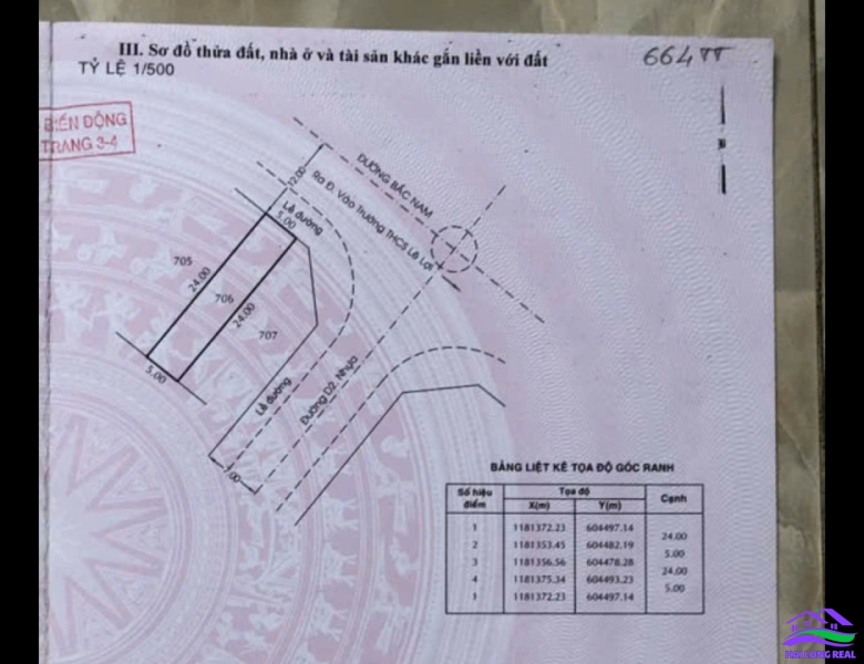 HAILONGREAL:Đất đường 24m, trục chính 28HA, Giá: 50tr/m2, DT: 5x24m, Lê Thị Tám, xã Nhơn Đức, Nhà Bè 