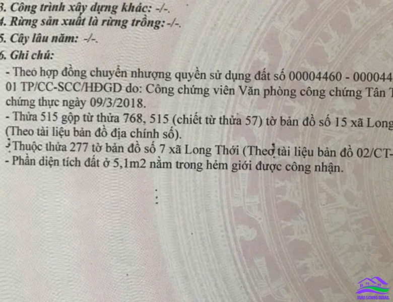 HAILONGREAL: Đất đường 7m, Giá: 3,85ty, DT: 8*15m, Long Thới, Nhà Bè 