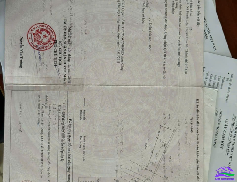 HAILONGREAL:Đất giá: 14,5ty, DT: 224m2, ngang 5,6m * 30m, nở hậu 9,4m, mặt tiền đường Đào Sư Tích, Nhà Bè 