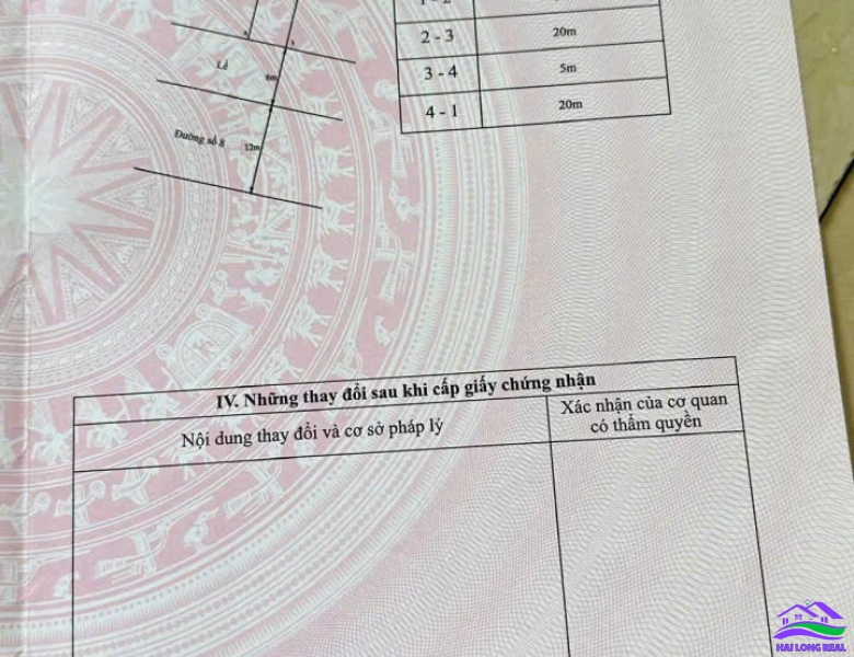 HAILONGREAL: Đất giá: 3,6ty, DT: 5*20m, Nền 48- đường 20m, khu Thái Sơn,- Long Hậu 