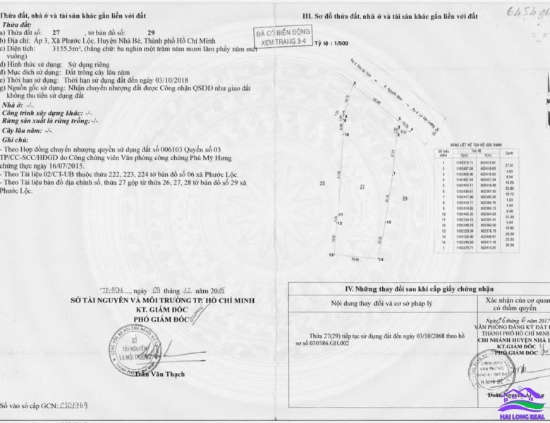 HAILONGREAL: Đất mặt tiền đường NGUYỄN BÌNH, giá: 160 tỷ, diện tích: 3155m2, 45x105m, xã Phước Lộc, Nhà Bè.
