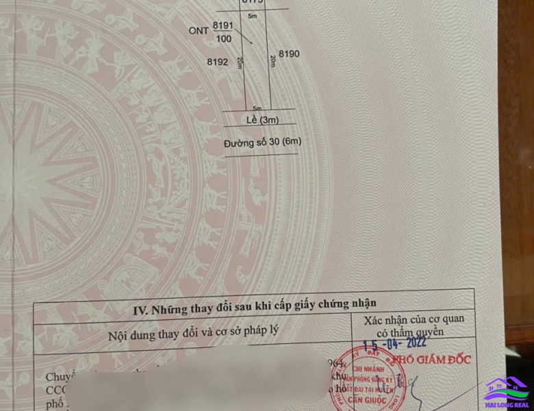 HAILONGREAL; 2 lô đất liền kề, Giá: 2,4ty/lô, DT: 5*20m, khu E7-45,46 - đường số 30- Thái Sơn, Long Hậu, Long An 