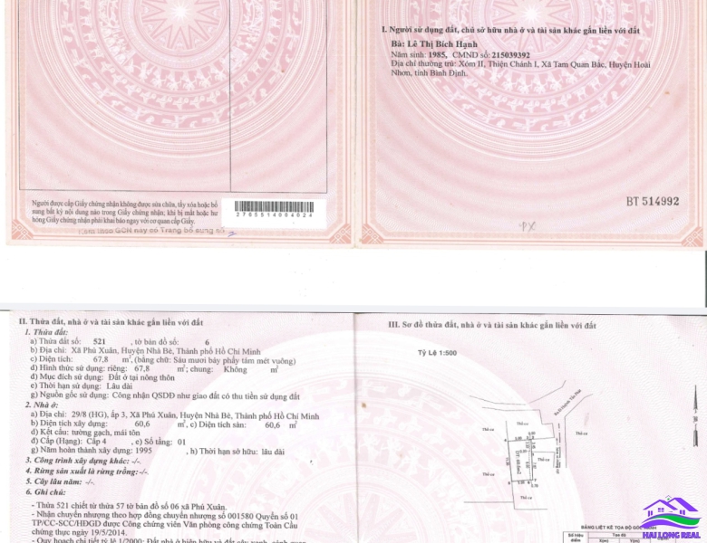 HAILONGREAL: NHÀ SIÊU RẼ, VỊ TRÍ ĐẦU TƯ TỐT, Nhà giá: 2.6ty, DT: 6*12m, đường Huỳnh Tấn Phát, Nhà Bè, vào 50m 