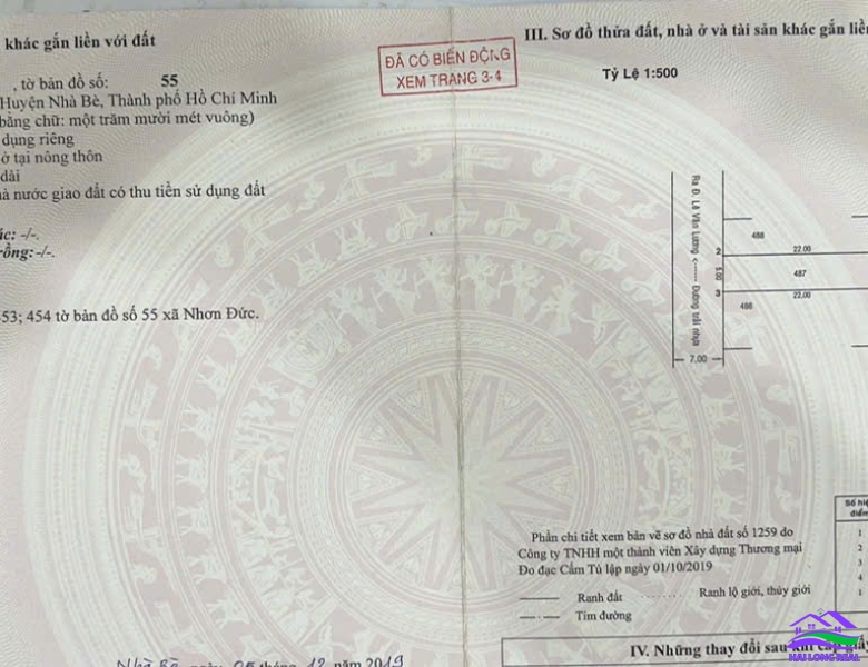 HAILONGREAL: ĐẤT 2 MẶT TIỀN, 5,2TY, DT: 5*22M, KHU 1764/ LÊ VĂN LƯƠNG, GẦN LÀNG ĐẠI HỌC 