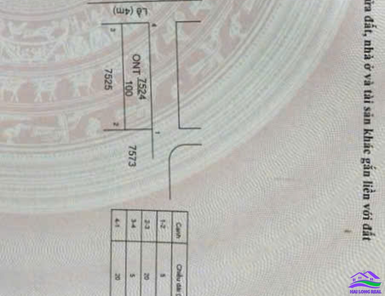 HAILONGREAL: Đất Góc giá: 3.2ty, DT: 5x20m, đường số 1, lô G2-24, khu THÁI SƠN, Long Hậu