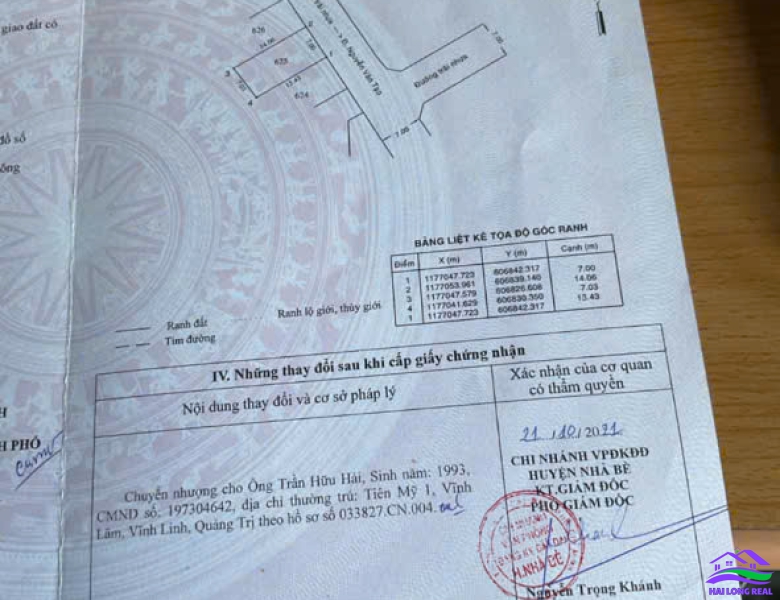 HAILONGREAL Đất 7x13m, 93m2, Giá: 3,5 tỷ, khu 512 Nguyễn Văn Tạo, xã Long Thới, Nhà Bè 