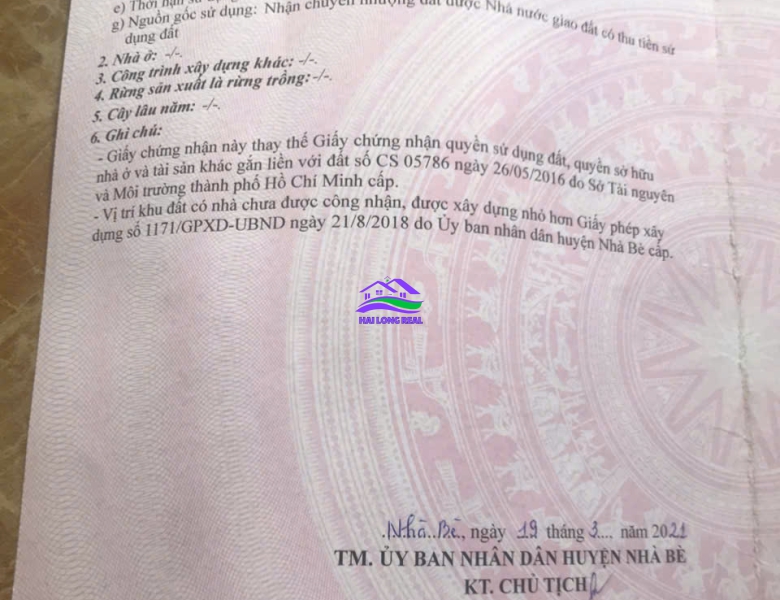 HAILONGREAL: Nhà đường 12m, Lê Thị Tám, Giá: 8,8 tỷ, DT: 7,5x26m, 198m2, 1 lầu, xã Nhơn Đức, Nhà Bè 