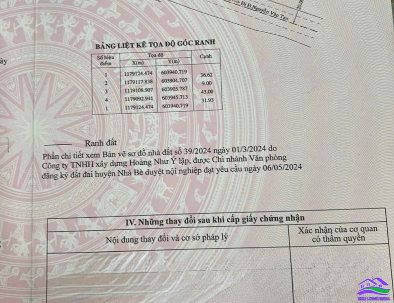 HAILONGREAL: ĐẤT GIÁ: 7.6TY, DT: 755M2, NGANG 42M, MẶT TIỀN NGÔ QUANG THẮM, THỰC TẾ SỬ DỤNG HƠN 1000M2