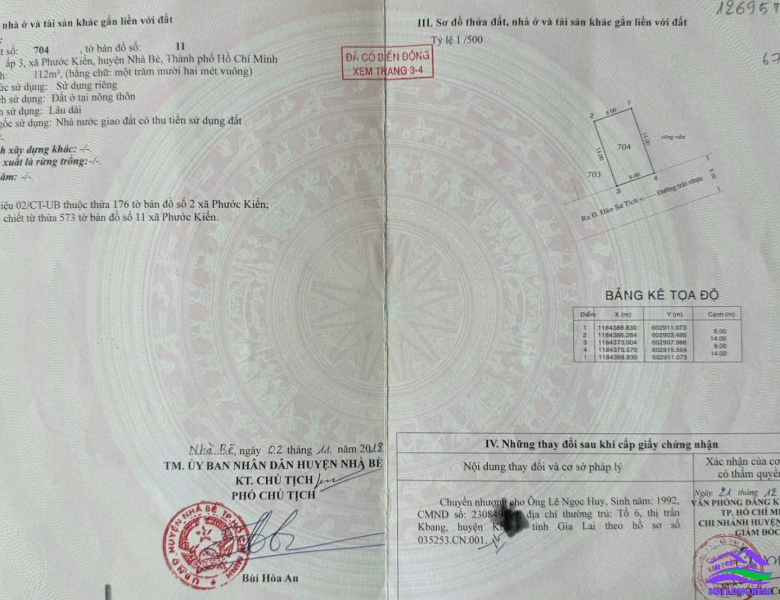 HAILONGREAL ĐÁT GẦN LÀNG ĐẠI HỌC NHÀ BÈ Đất giá: 76tr/m2, DT: 8*14m, 112m2, đường 12m, Đào Sư Tích, Phước Kiểng