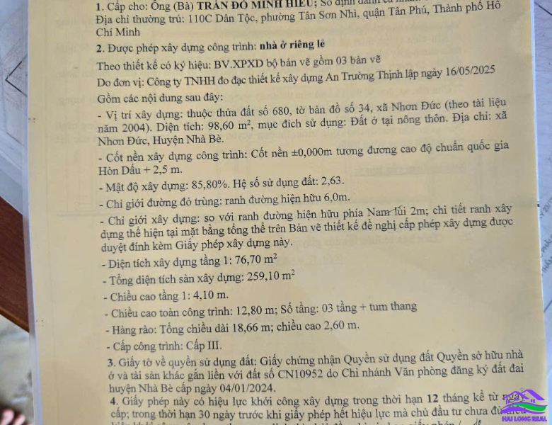 HAILONGREAL: 9 lô đường Nguyễn Bình, Giá: 50tr/m2, DT: 80-100m2, xã Nhơn Đức, Nhà Bè 
