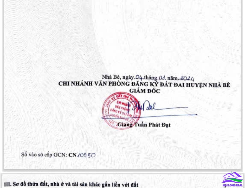 HAILONGREAL: 5 lô đường Nguyễn Bình, 80m2/lô, 50tr/m2, Sau công an xã Nhơn Đức, Nhà Bè 