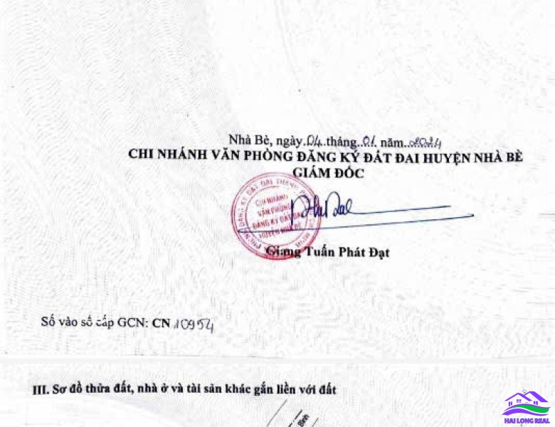 HAILONGREAL: 5 lô đường Nguyễn Bình, 80m2/lô, 50tr/m2, Sau công an xã Nhơn Đức, Nhà Bè 