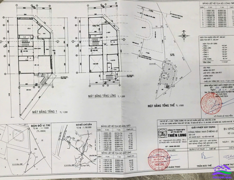HAILONGREAL: Đất giá: 14,5ty, DT: 806m2, thổ cư: 252m2, có GPXD 7 tầng, Lê Văn Lương, Nhà Bè 