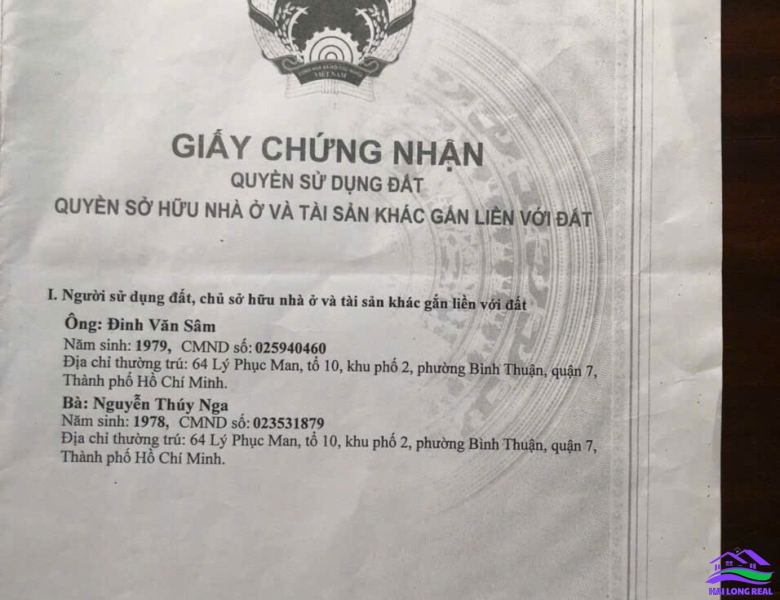 HAILONGREAL: Nhà view 2 Công Viên giá: 55tr/m2, DT: 9*18m, 162m2, đường 12m, sau UBND Nhà Bè 