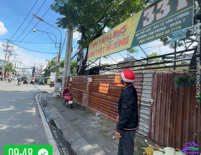 HAILONGREAL: Nhà ngay mũi tàu mặt tiền Lê văn Lương, giá: 160tr/m2, DT: 11x35m, 371m2, p. Tân Hưng, Quận 7