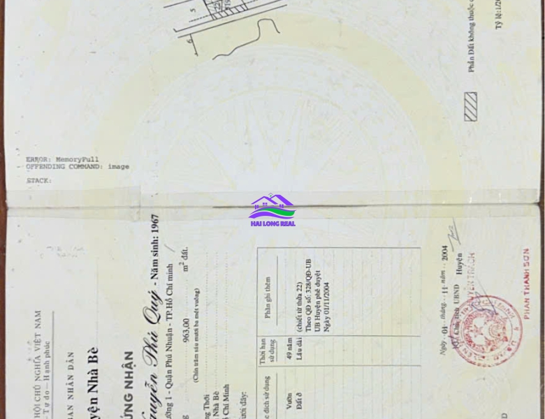 HAILONGREAL: Nhà giá: 20ty, DT: 474m2, ngang 18m, có nhà 3 tầng+ 2 mặt bằng, mặt tiền đường Nguyễn Văn Tạo, Nhà Bè 