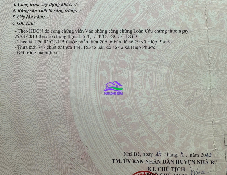 HAILONGREAL: Đất mặt tiền đường Liên Ấp 2/3, Nguyễn Văn Tạo, giá: 3,8tr/m2, diện tích: 1280m2, xã Hiệp Phước, Nhà Bè 