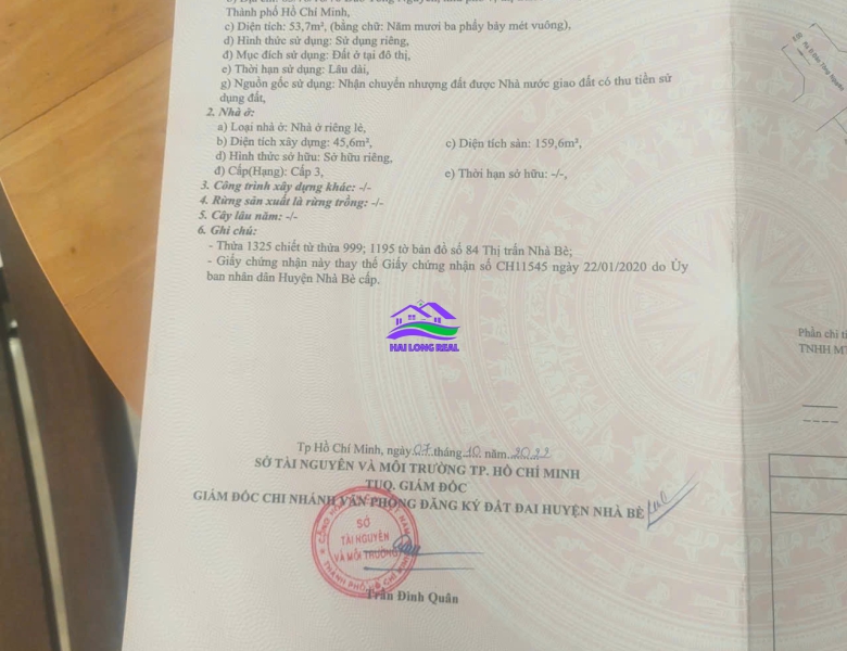 HAILONGREAL: NHÀ ĐƯỜNG 10M, 6.85TY. DT: 4X14M, 4 TẦNG, CẠNH CC SÀI GÒN MỚI, HUỲNH TẤN PHÁT