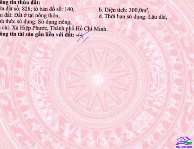 HAILONGREAL: ĐẤT MẶT TIỀN NGUYỄN VĂN TẠO, 1300M2, THỔ CƯ 300M2, NGANG 14M, GIÁ: 28TY