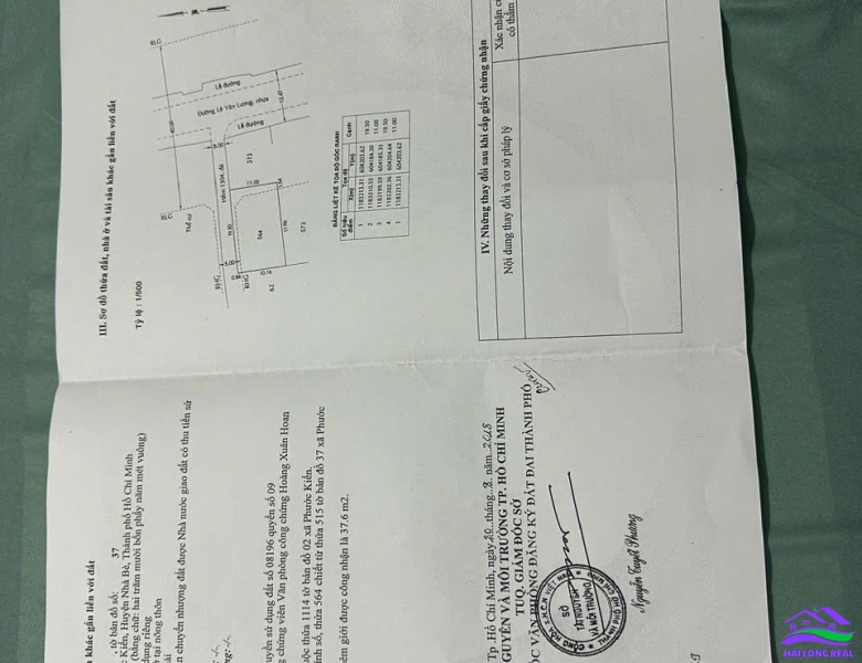 HAILONGREAL: NHÀ MẶT TIỀN LÊ VĂN LƯƠNG, GIÁ: 35TY, DT: 10X34M, THỔ CƯ 240M2, PHƯỚC KIỂNG