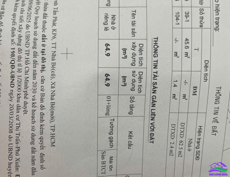 HAILONGREAL: NHÀ GIÁ 4.6TY, DT: 3.2X17M, 1 LỮNG, 1942/ HUỲNH TẤN PHÁT, TT NHÀ BÈ