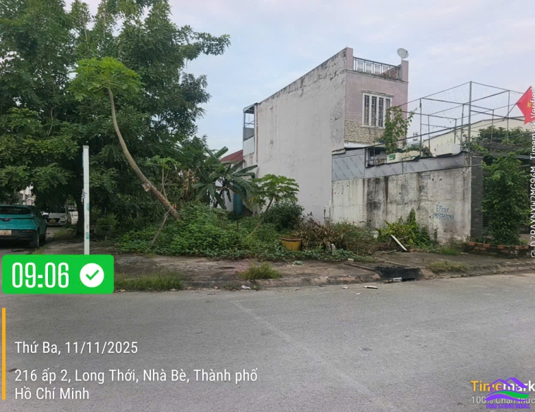 HAILONGREAL: ĐẤT GÓC 5.5TY, DT: 10X12M, 107M2, KHU 274 NGUYỄN VĂN TẠO, LONG THỚI, NHÀ BÈ