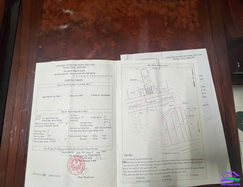 HAILONGREAL: NHÀ MẶT TIỀN NGUYỄN BÌNH, 13TY, DT: 6.7X31M, 200M2, PHÚ XUÂN, NHÀ BÈ