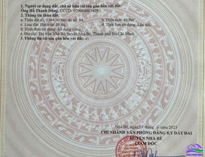 HAILONGREAL: ĐẤT 4.3TY, DT: 4X16M, KHU SÀI GÒN MỚI, HUỲNH TẤN PHÁT, TT NHÀ BÈ