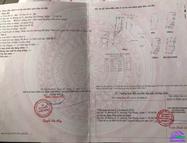 HAILONGREAL: NHÀ GÓC ĐƯỜNG SỐ 31, GIÁ: 27 TY, DT: 93M2, 5,6X18M, 5 TẦNG, P. TÂN PHONG, Q7