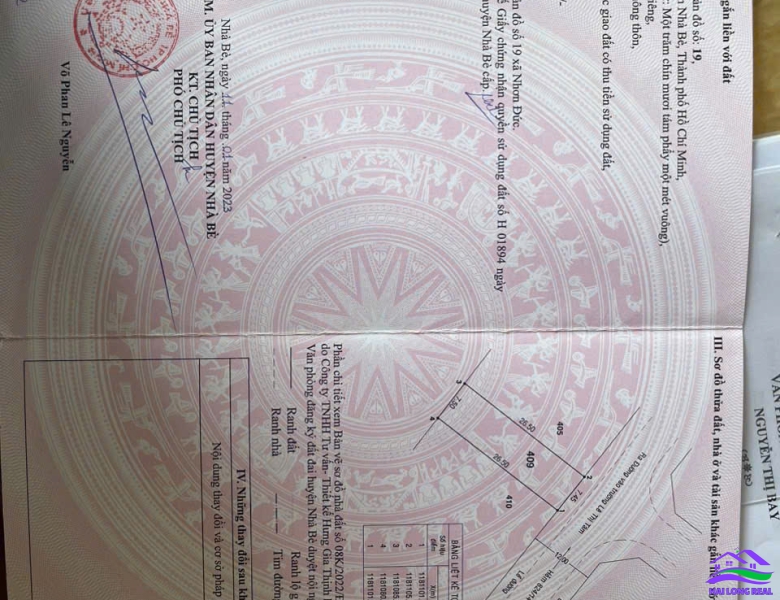 HAILONGREAL: ĐẤT ĐỐI DIỆN TRƯỜNG LÊ LỢI, 35TR/M2, DT: 7.5X27M, 198M2, KHU 2HA, LÊ THỊ TÁM, NHÀ BÈ